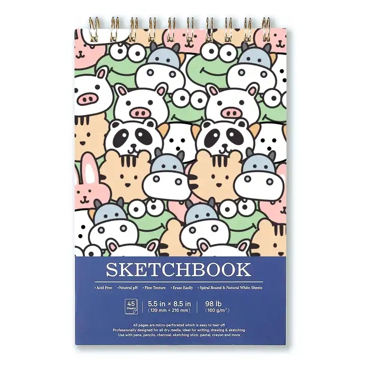 A4/A5 Sketch Notebook and Drawing Notebook for Students and School Customized Design