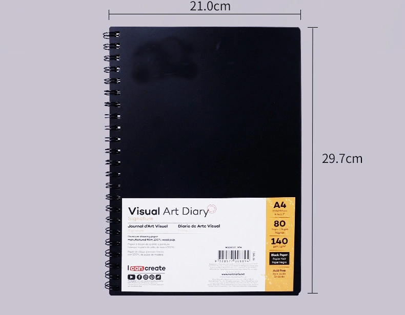 Black Paper Sketch Notebook for Drawing