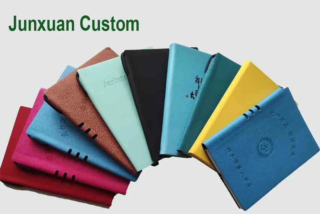 Hardcover Embossing Notebooks Leather Executive Journal Custom PU Printed Logos Notebook