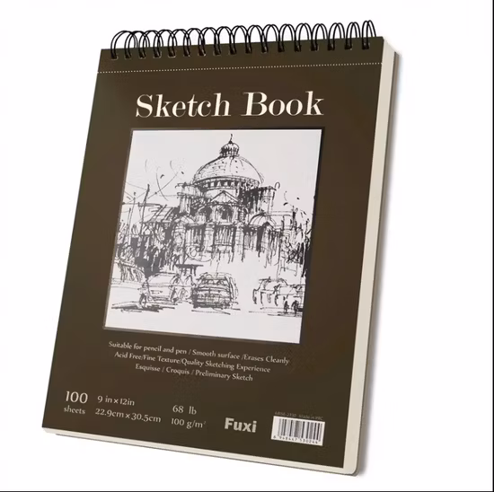 Blank Sketch Book Pad, Soft Cover Spiral Notebook Journal