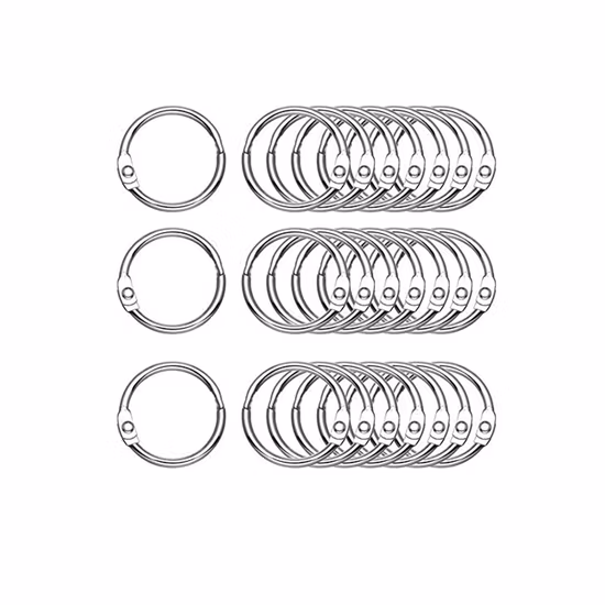 32mm 丸型 シルバー ブック メタル ルーズリーフ バインダー リング ノートブック用